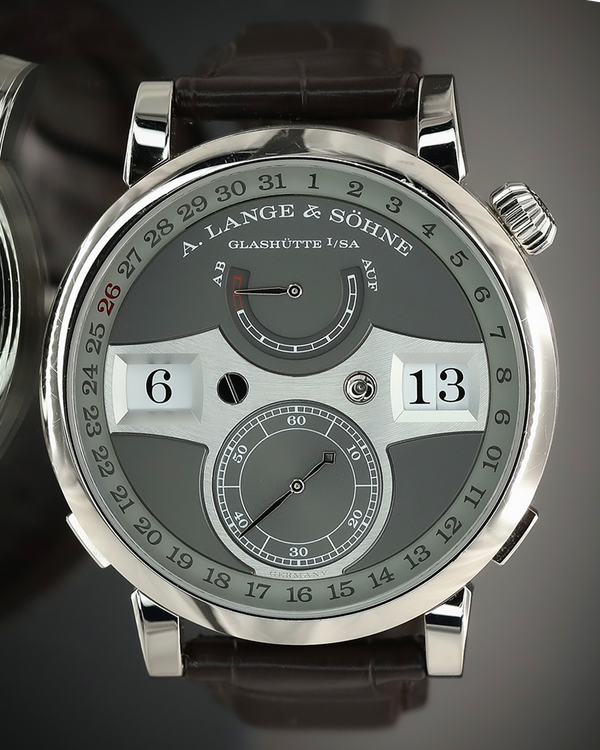 2022 A. Lange & Söhne Zeitwerk Date 44.2MM Grey Dial Leather Strap (148.038)