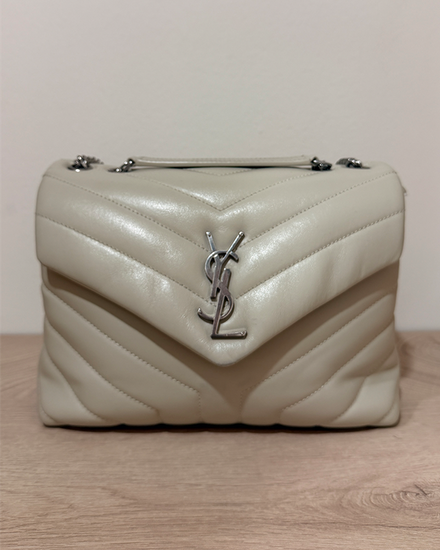 2022 Saint Laurent Bag Off White Silver-Toned Hardware Chain (Bag)