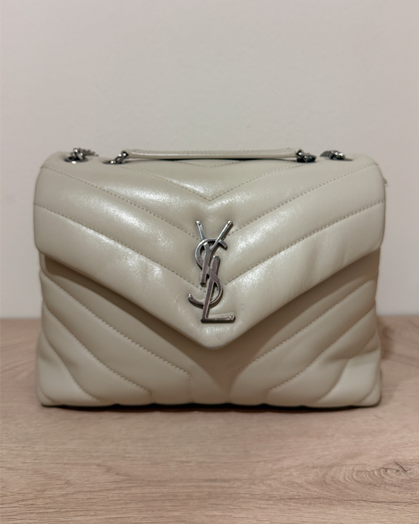 2022 Saint Laurent Bag Off White Silver-Toned Hardware Chain (Bag)