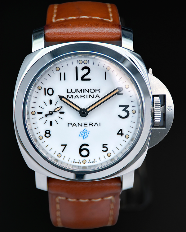 2018 Panerai Luminor Marina Logo 44MM White Dial Leather Strap (PAM00778)
