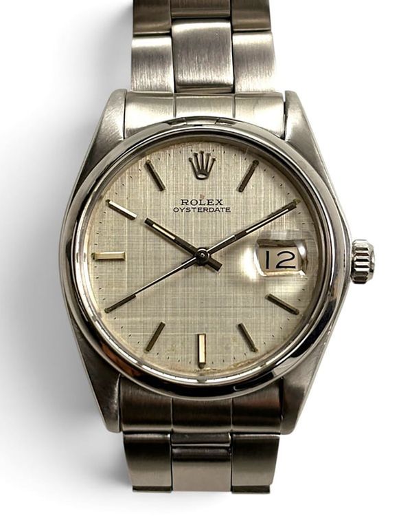 Rolex Oyster Precision Date 34MM Silver "Linen" Dial Oyster Bracelet (6694)