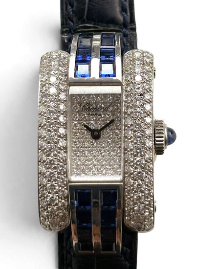 Chopard La Strada 30MM Quartz Diamond Pavé Dial Leather Strap (433 1)