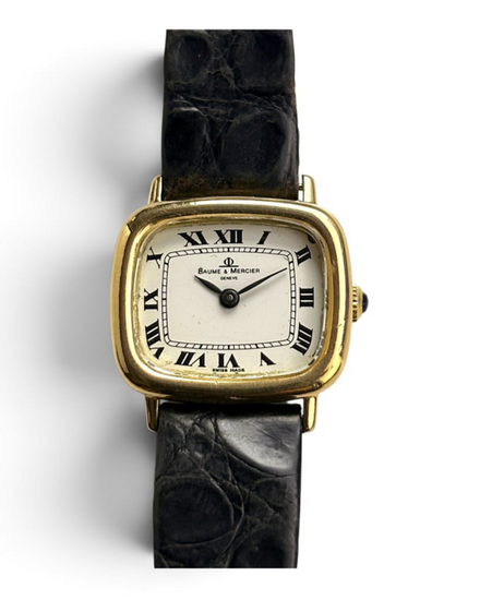Baume & Mercier Baumatic Vintage 24MM White Dial Leather Strap (38264)