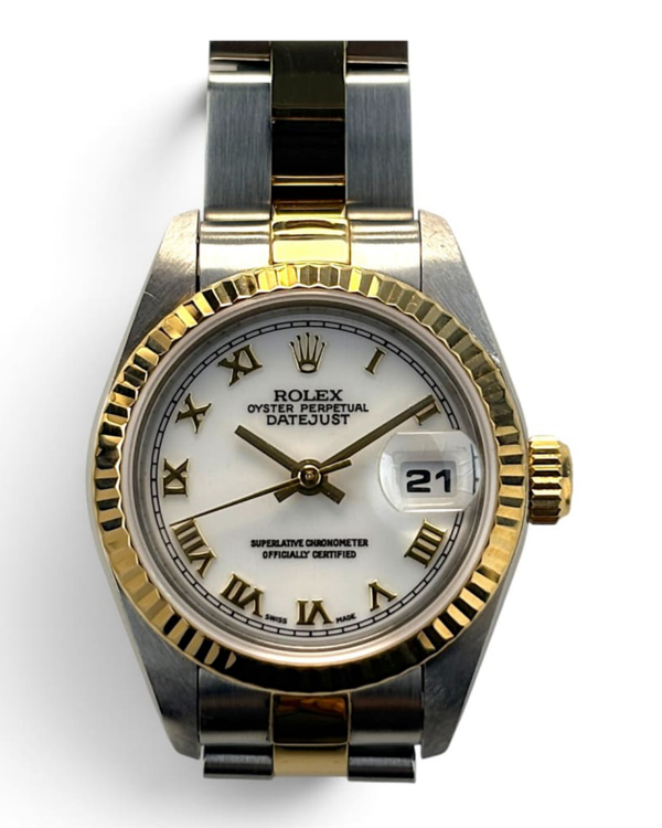 1997 Rolex Lady-Datejust 26MM White Dial Two-Tone Oyster Bracelet (69173)