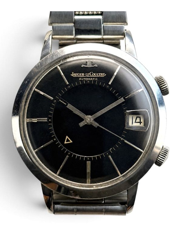 Jaeger-LeCoultre Memovox 37MM Black Dial Leather Strap (E855)