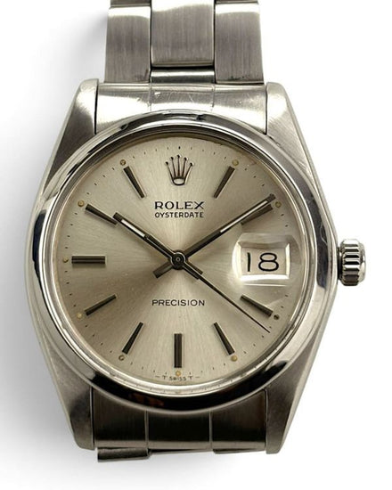 Rolex Oyster Precision Date 34MM Silver Dial Oyster Bracelet (6694)