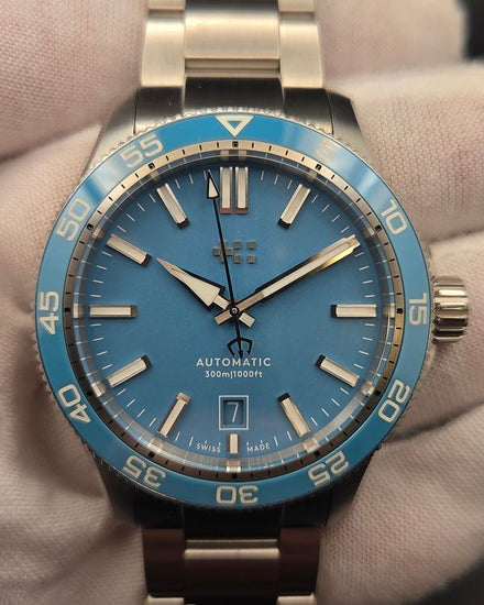2026 Christopher Ward C60 40MM Pool Blue Dial Steel Bracelet (C60-40ADA31S0BB2)
