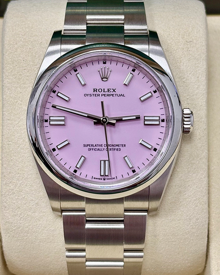 2025 Rolex Oyster Perpetual 36MM Pink Dial Oyster Bracelet (126000)