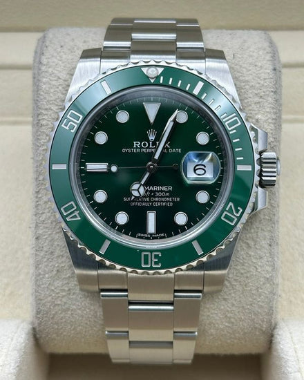 2018 Rolex Submariner Date "Hulk" 40MM Green "Emerald" Dial Oyster Bracelet (116610LV)