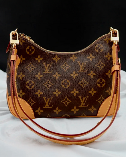 Louis Vuitton Bag Boulogne PM Brown Canvas Gold-Tone Hardware (LV Boulougne)