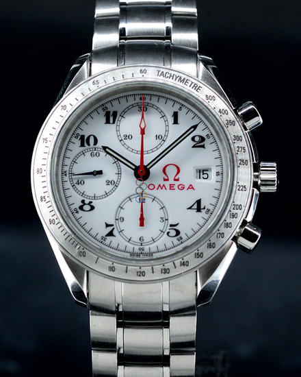 No Reserve - 2016 Omega Speedmaster Date "Olympic Games" 40MM White Dial Steel Bracelet (323.10.40.40.04.001)