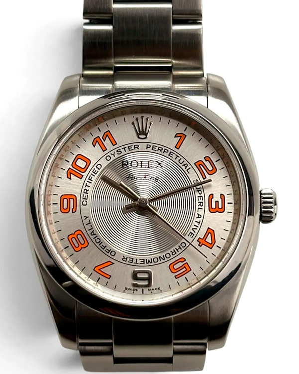 Rolex Air-King 34MM Silver "Concentric" Dial Oyster Bracelet (114200)