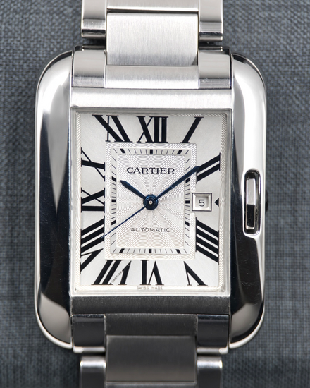 No Reserve - 2015 Cartier Tank Anglaise 29.8MM Silver Dial Steel Bracelet (W5310009)