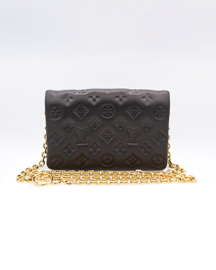 Louis Vuitton Bag Pochette Coussin Noir Black Monogram Lambskin (M82116)