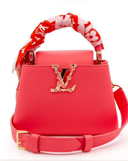 Louis Vuitton Bag Capucines Mini LV Bloom Pink Sky Taurillon Leather Bag (M24989)
