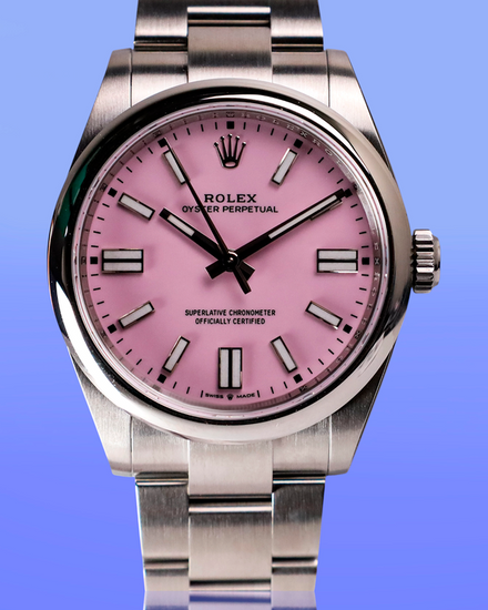 2026 Rolex Oyster Perpetual 41MM Pink Dial Oyster Bracelet (134300)