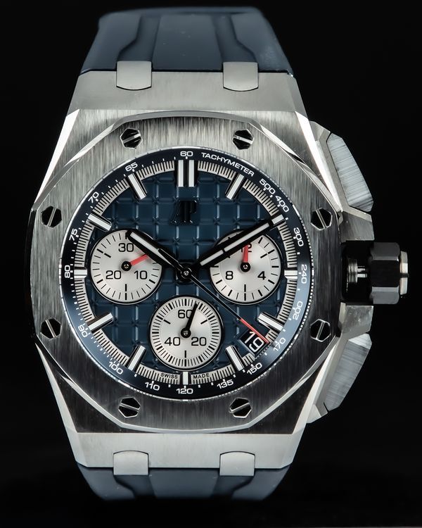 2023 Audemars Piguet Royal Oak Offshore 43MM Blue Dial Rubber Strap (26420TI.OO.A027CA.01)