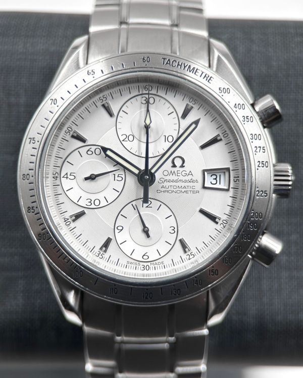 No Reserve - Omega Speedmaster Date 40MM Silver Dial Steel Bracelet (3211.30.00)