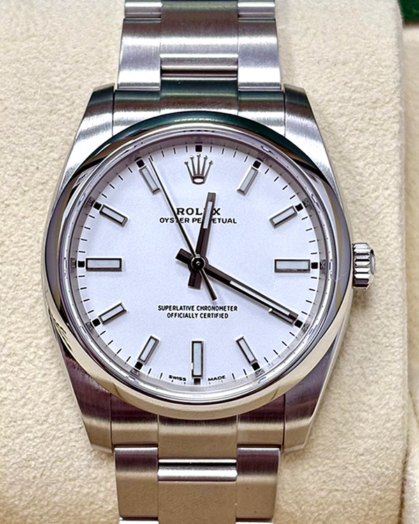 2020 Rolex Oyster Perpetual 36MM White Dial Oyster Bracelet (114200)
