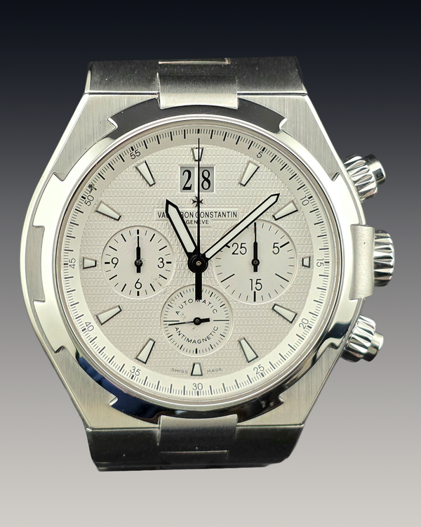 2014 Vacheron Constantin Overseas Chronograph 42MM White Dial Steel Bracelet (49150/B01A-9095)