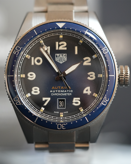 2013 Tag Heuer Autavia 42MM Blue Dial Steel Bracelet (WBE5116.EB0173)