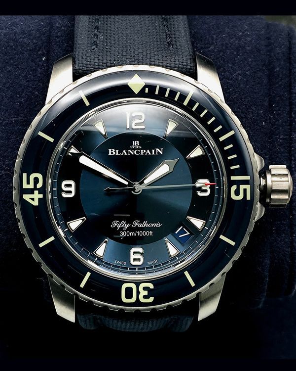 2024 Blancpain Fifty Fathoms 45MM Blue Dial Textile Strap (5015-12B40-052B)