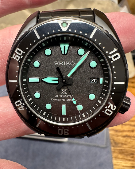 No Reserve - 2024 Seiko Prospex L.E. Diver Scuba 45MM Black Dial Steel Bracelet (SBDC193)