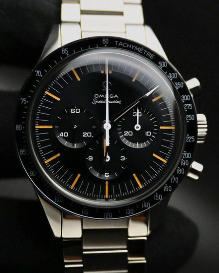 2024 Omega Speedmaster Anniversary Series "The First Omega In Space" 39.7MM Blue Dial Steel Bracelet (310.30.40.50.06.001)