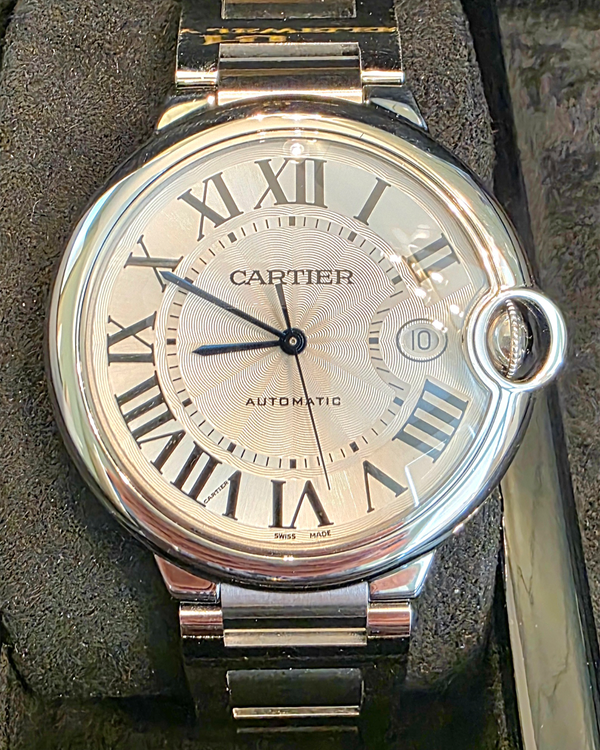 No Reserve - Cartier Ballon Bleu XL 42MM Silver Dial Steel Bracelet (W69012Z4)
