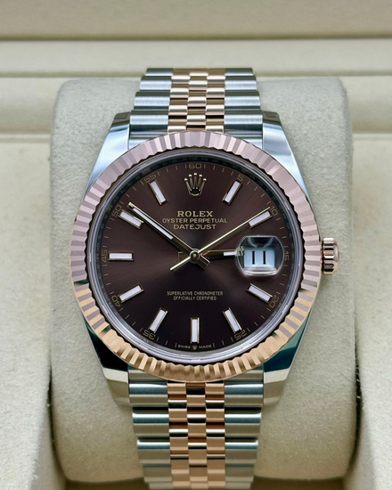 2024 Rolex Datejust 41MM Chocolate Dial Two-Tone Jubilee Bracelet (126331)