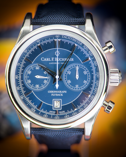2023 Carl F. Bucherer Manero Flyback 43MM blue Dial Textile Strap (00.10919.08.53.01)