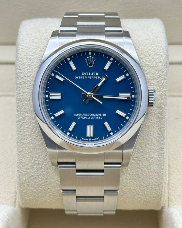 2025 Rolex Oyster Perpetual 36MM Blue Dial Oyster Bracelet (126000)