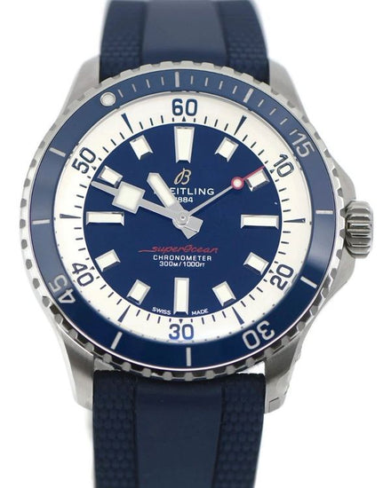 2026 Breitling Superocean 42MM Blue Dial Rubber Strap (A17375)