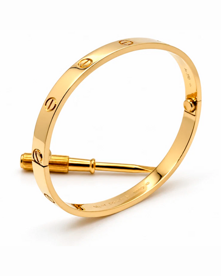 2023 Cartier Love 18k Yellow Gold Bracelet Bangle Size 19 (Love)