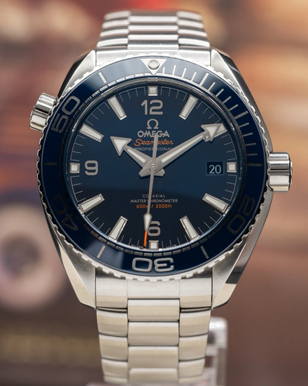 2021 Omega Seamaster Planet Ocean 600M 43.5MM Blue Dial Steel Bracelet (215.30.44.21.03.001)