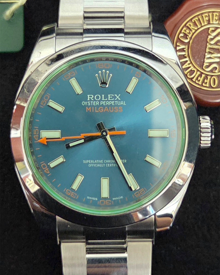 2015 Rolex Milgauss 40MM Blue Dial Oyster Bracelet (116400GV)