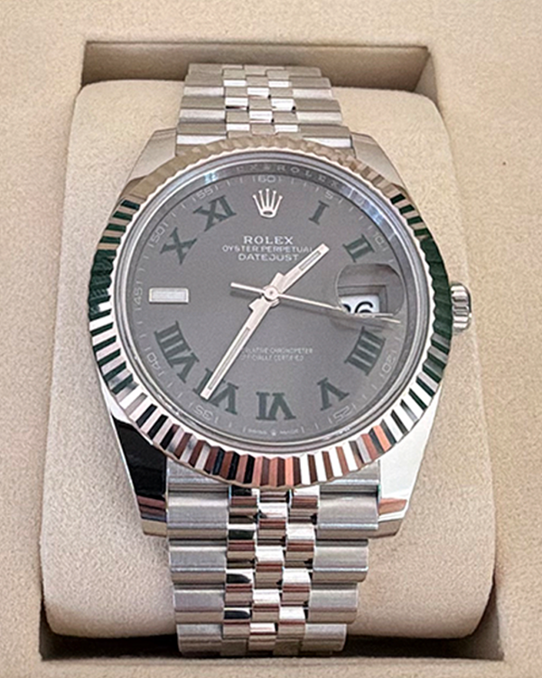 2026 Rolex Datejust "Wimbledon" 41MM Slate Dial Jubilee Bracelet (126334)