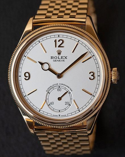 2025 Rolex 1908 39MM White Dial Yellow Gold Settimo Bracelet (52508)