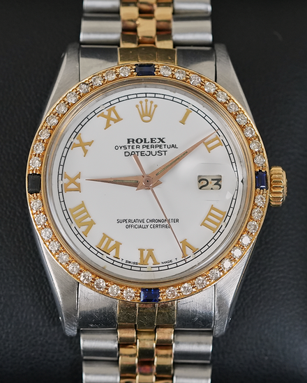 1980 Rolex Datejust 36MM Aftermarket White Dial Two-Tone Jubilee Bracelet (1601)
