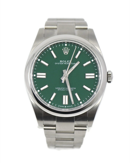 2024 Rolex Oyster Perpetual 41MM Green Dial Oyster Bracelet (124300)