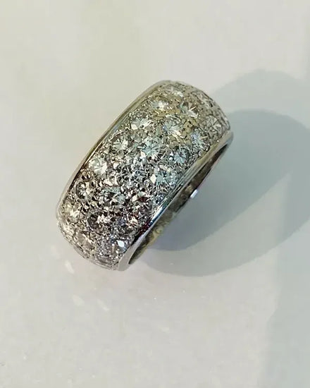Van Cleef & Arpels Accessories Platinum Diamond Band Ring (Ring)