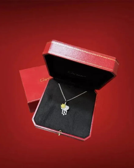 Cartier Limited Edition 4/40 18K Gold Diamond Sun Cloud Pendant (Necklace)