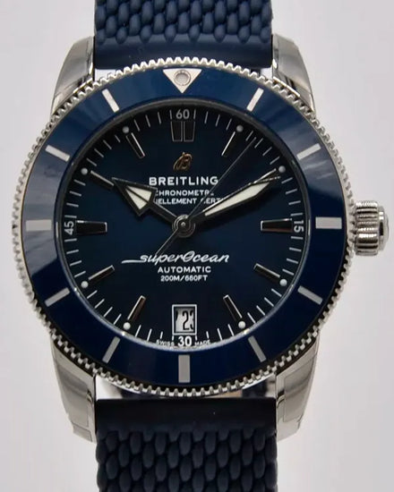 Breitling Superocean Heritage II 42MM Blue Dial OEM Rubber Strap (AB2010161C1A1)