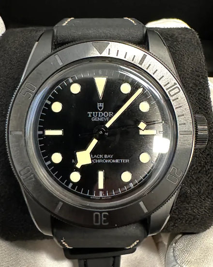 2024 Tudor Black Bay Ceramic 41MM Black Dial Leather Strap (79210CNU)