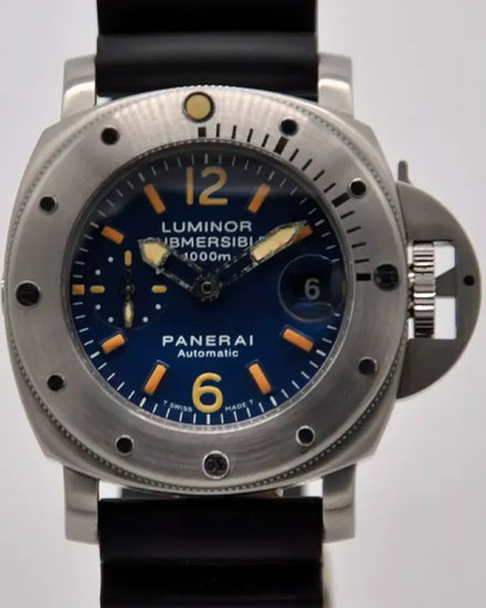 Panerai Submersible Luminor 44MM Blue Dial Rubber Strap (PAM00087)