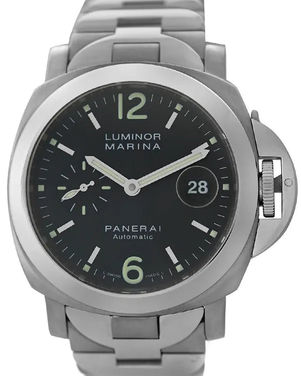 Panerai Luminor Marina L.E. 44MM Black Dial Titanium Bracelet (PAM00165)