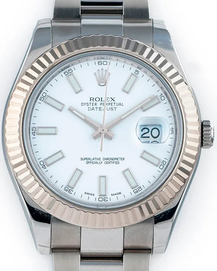 2010 Rolex Datejust II 41MM White Dial Oyster Bracelet (116334)