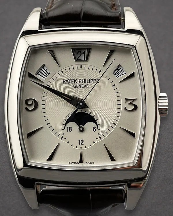 2006 Patek Philippe Gondolo Annual Calendar 40.3MM Silver Dial Leather Strap (5135G)