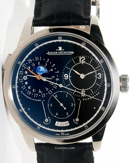 Jaeger-LeCoultre Duometre A Quantieme Lunaire L.E. 42MM Black Dial Leather Strap (Q6043570)