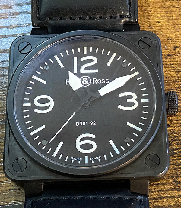 Bell & Ross BR 01-92 46MM Black Dial Leather Strap (BR01-92-S)